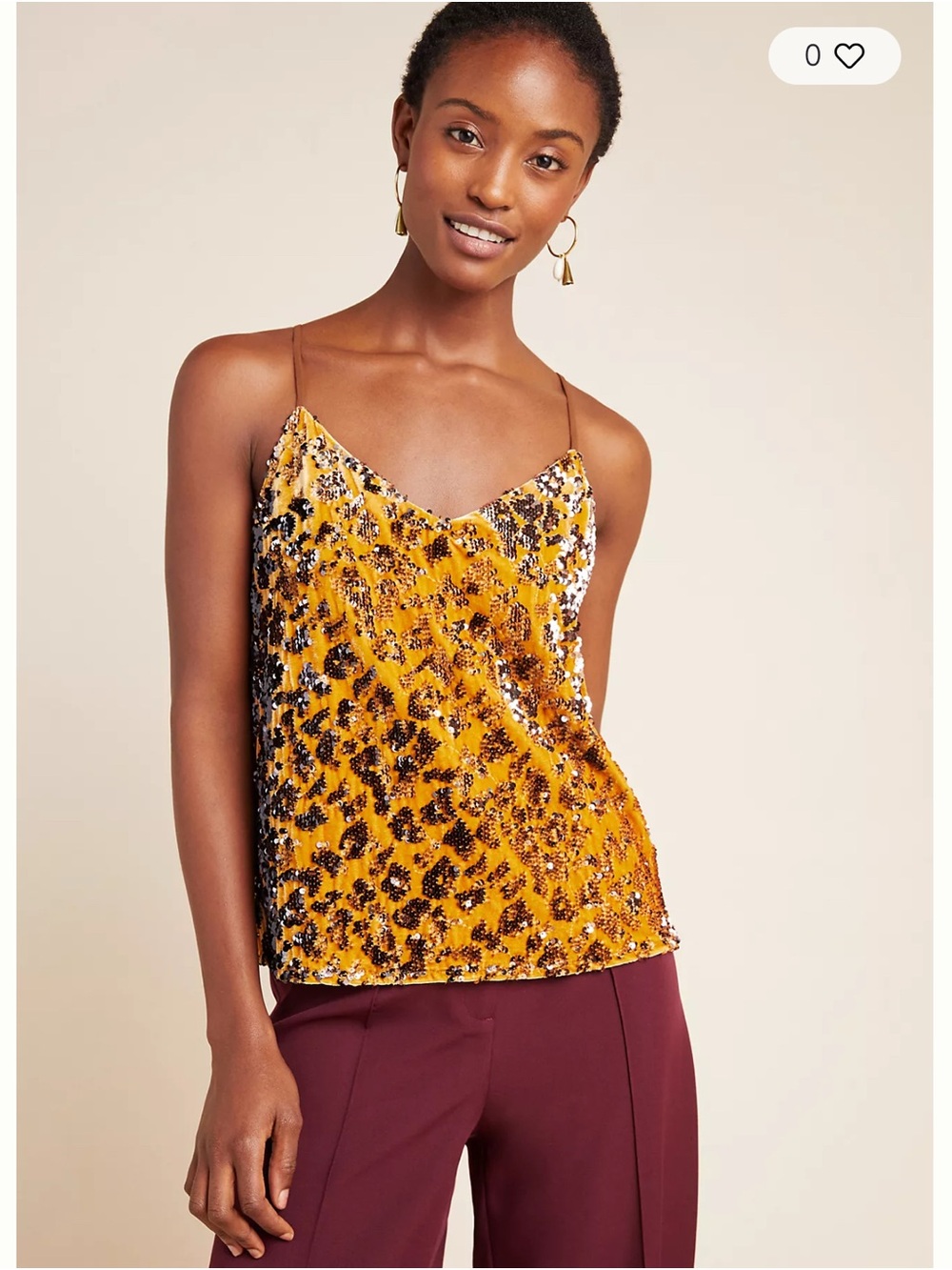 NWOT Anthropologie Esther Sequinned Cami SIZE L